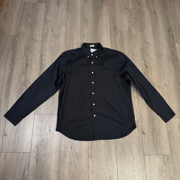 J.Crew Classic Secret Wash Cotton Poplin Shirt Mens L Black Button Down BW439 LS - Picture 3 of 7